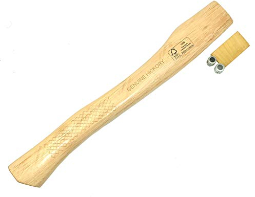 BRUFER 203652 Original Hickory Holz Ersatzgriff für Lageraxt - 35,6 cm Komplettset mit Holz- und Stahlkeilen