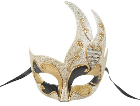 Amosfun Demi Visage Masque Vénitien Masque Masque Pour Les Yeux Costumes Mardi Gras Cosplay Party Masques Visage Pour Mascarade Carnaval Danse Partie (Noir)