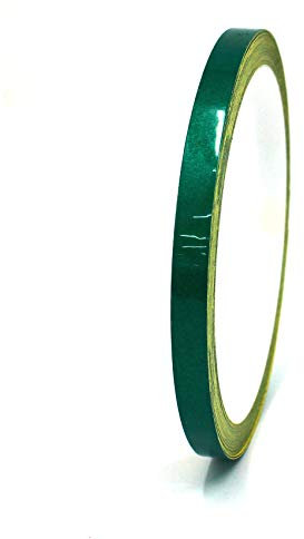 Finest Folia 10 Meter (0,79€/Meter) Zierstreifen Auto Motorrad Boot Modellbau Farbauswahl Dekorstreifen Seitenstreifen Klebestreifen (Reflektierend Grün, 3mm Breite)