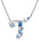 VIKI LYNN Damen Initiale Halskette Buchstabe T Alphabet Anhänger Schmuck 925 Sterling Silber und Zirkonia Anfangsbuchstaben Personalisierte Geschenke für Mädchen Frauen