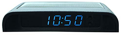 Auto Uhr Digital Leuchtend Klein Auto Uhr Stick-On Digitaluhr Solarbetrieben 24-Stunden-Auto Uhr mit Eingebauter Batterie Autodekoration Elektronisches Zubehör