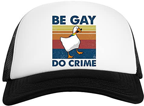 Be Gay Do Crime Goose Weiß Schwarz Unisex Baseball Cap White Black Unisex