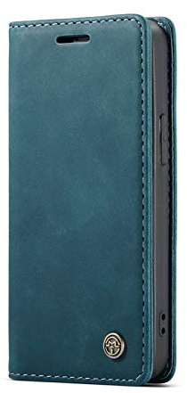 Chocoyi Kompatibel mit iPhone 13 Mini Hülle Leder,Magnetverschluss Premium PU Leder Flip Case,Standfunktion.-Blau