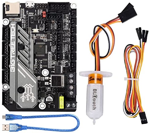 BIGTREETECH SKR Mini E3 V3.0 - Placa de control silenciosa de 32 bits, piezas de impresora 3D para Ender 3, Ender3 Pro, Ender 3 V2 (con BLTouch y cable de extensión de 80 cm)