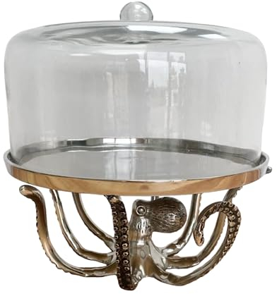 Loft1850 Octopus Cake Stand with Glass Dome