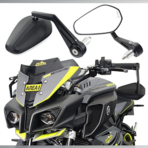 Area1 Motorrad Spiegel Lenkerendenspiegel CNC kompatibel mit Yamaha FZ 8 RN25 779 (2011-2016) FZ8 N 800 (V56)