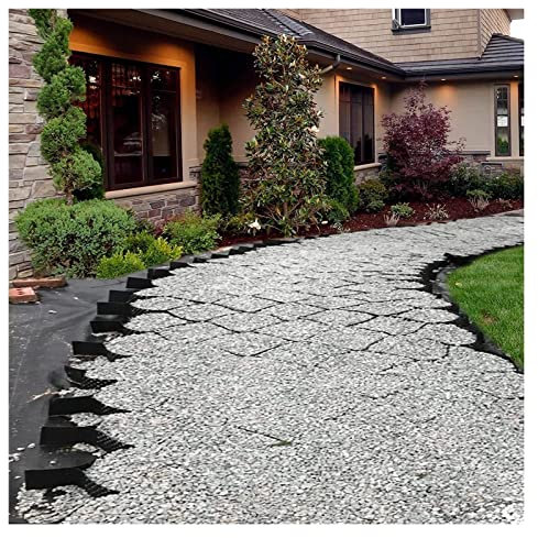 Kiesgitter Kiesmatten Kieswaben Erbse Kies Stabilisatorgitter, 2 hoch Geo-Raster Bodengitter, Schwerlast Durchlässiges Pflastersystem Für Bürgersteig/Außen/Steile Hügel, 3ft/ 5ft/ 10ft/ 15ft/ 20ft/25