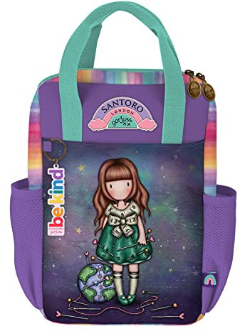 Santoro Gorjuss - Zaino piccolo - Be Kind To Our Planet - Back to School Supplies, zaino per ragazze, bambini, lei, Multi