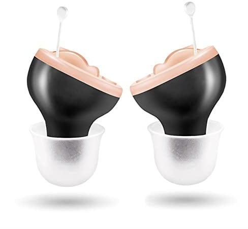 ZHANGMIN Premium Sound Amplifier for Adults, Mini CIC Inner-Ear Personal Device, Include Right and Left, for TV and Talking, with Portable Case (Color : A)