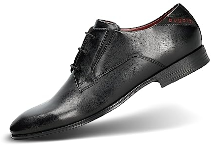bugatti Herren Mattia Eco Business Lace Shoe, schwarz, 42