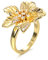 YAHOYA Schmuck Boho Braut Eheringe Mode Dubai Gold Mosaik Zirkon Kristall Blumenring Verlobungsparty Schmuck