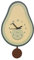 Fisura – Reloj de Gato con Cola. Reloj de Pared Original. Reloj de Pared silencioso de 46 x 8 centímetros. Madera y ABS. 1 Pila AA (no incluida) (Aguacate, Verde)