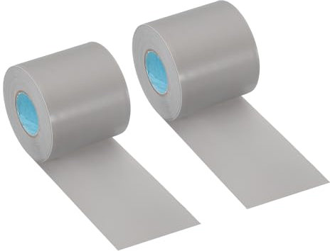 PATIKIL 2.4 x36.1ft Pipe Wrapping Tape, 2 Pack PVC Duct Tape Pipes Insulation Air Conditioner Tube Wrap Waterproof Non Adhesive for HVAC Electrical Gray