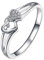 Verlobungsring Aus Platin, Hochzeitsringe Modern Hohles Herz Labor Geschaffener Diamant 0.03ct Runde Form Weiß Eheringe Größe 47 (15.0)