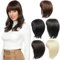 PARXITN Hair Topper für Frauen Synthetische Haarteile 45cm Hair Toupet mit Pony Gerade Wiglets Haarteile für Dünnes Haar Mittelbraun