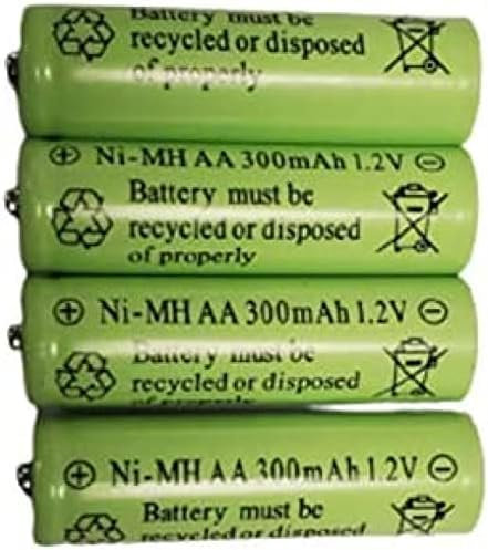 4 Piles Solaires Rechargeables AA 300 MAh 1.2 V NI-MH pour Lumières De Jardin. Paquet De 4