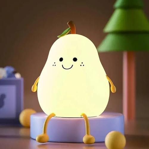 YverLand Wiederaufladbare Kinderlampe für den Babytisch. Taktil, Angst beseitigen, Anti-Dunkelheit. Dimmbar mit LED-Licht für süße und ruhige Nächte (Birne)