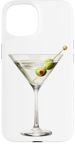 Martini-Glas Grüne Oliven Barkeeper Wodka Gin Cocktail Drink Hülle für iPhone 15