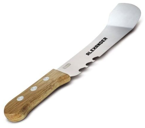 Personalisierte Grill-Machete mit Flaschenöffner - Hochwertiger Edelstahl Fleischwender für Männer - Ideal für Feuerplatte, Plancha & BBQ - Graviertes Grillbesteck – 55cm