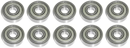 10x Kugellager 9x26x8 mm - 629 ZZ Radial Rillenkugellager Wälzlager rcbay Kugellager Chromstahl beidseitig gedichtet