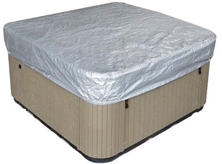 NUZAMAS Cubrebañera cuadrada de 231 x 231 x 30 cm, cubierta térmica para bañera de hidromasaje, impermeable, resistente a la intemperie, protección completa, protección de piscina, antipolvo, color