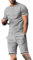 Ying Gym Shirt Herren Sport Hose Herren T-Shirts Für Herren Set Sommer Set Herren Streatwear Trainingsanzüge Für Herren Sportanzug Herren Tshirt Set Herren A-Light Grey1 XL