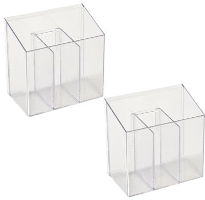 RUDFUZ Aufbewahrungsbox für Schreibwaren, zur Wandmontage, transparent, für Kühlschrank, Seitentür, Organizer, Schreibtisch, Stift, Telefon, Kosmetik, Kleinteile, Sortierbox