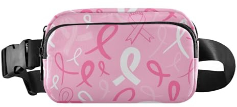 Damen Herren Teenager Sling Bag Reisezubehör Stilvolle wasserdichte Hüfttasche Bauchtasche mit verstellbarem Gurt für Reisen, Fitnessstudio, Arbeit, Brust Pfirsichband Doodle, Breast