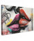 MuchoWow© Leinwand Bilder Groß 120x80 cm XXL Wanddeko Wohnzimmer Aesthetic Room Decor Deko Zimmer Wandbilder Modern Bild auf Leinwand Straßenkunst - Lippen - Kuss - Graffiti