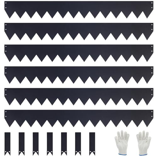 verzinktem Stahl Landschaft Einfassung mit schwarz Pulverbeschichtung 100 x 15cm L x H 6pcs，biegsam Metallstreifen - Hammer-in Rand Grenze mit 7 Clips für Rasen, Yard Pathway Divider #LYLB06BK-DE