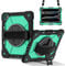 Tablet Cases Compatible with iPad Pro 13inch 2024 Shockproof Kids Case,[Kickstand] [Shoulder Strap] 360 Degree Rotating Hand Strap Stand Bracket Heavy Duty Rugged Cover Tablet PC Case(Black+Mint Green