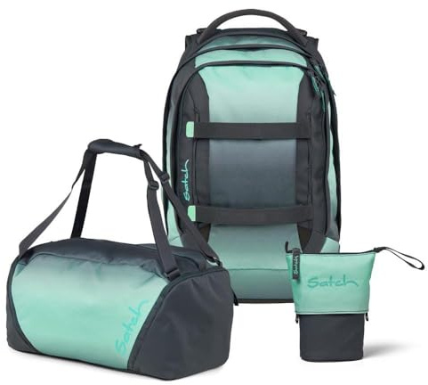 Satch Pack Pencil Slider Edition Schulrucksack Set 3tlg. inkl. Sporttasche (Gradient Mint)