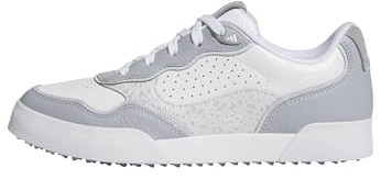 adidas Damen RETROCROSS 25 Spikeless Golf Shoes, FTWR White/Halo Silver/Dash Grey, 40 EU