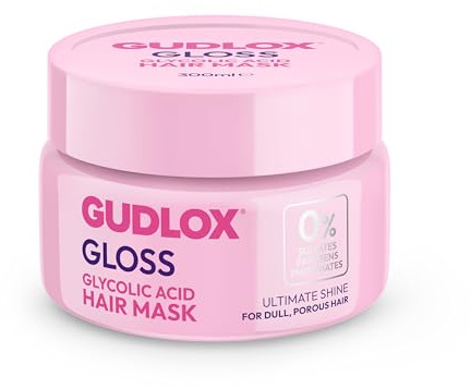 GUDLOX Glycolic Acid Hair Mask, Deep Hydrating Treatment, Frizz Control, 300ml