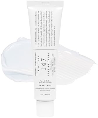 Dr.Althea - 147 Barrier Cream, 50 ml | Daglig fuktkräm med ceramider, NAD, hyaluronsyra och ectoin, vegansk ansiktskräm för alla hudtyper