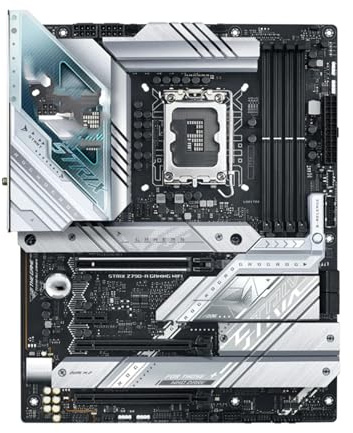 Placa Madre Fit For ASUS ROG Strix Z790-A Gaming WiFi, D5 Intel B760 13.ª y 12.ª generación LGA 1700 Placa Base ATX Blanca 12+1 etapas de Potencia, DDR5 PCIe 5.0