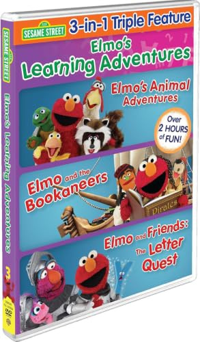 Sesame Street: Elmo's Learning Adventures (Elmo's Animal Adventures / Elmo and the Bookaneers / Elmo and Friends: The Letter Quest) [DVD]