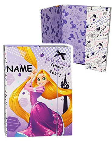 alles-meine.de GmbH Heftbox/Ordner A5 - Rapunzel - neu verföhnt - incl. Name - Gummizugmappe & Heftmappe - für Hefte, Zettel und Mappen - Mappe Ordnermappe/Ordnungsmappe ..