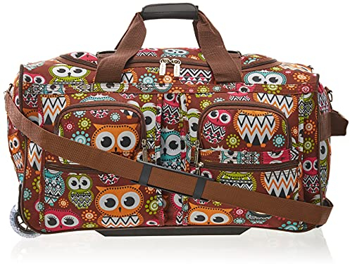Rockland Reisetasche mit Rollen, Eule, Einheitsgröße, Reisetasche mit Rollen
