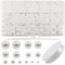 TOAOB 1400 Stück Kunstperle mit Loch Runde Perlen set zum Auffädeln Schmuck Perlen Weiß Pearls for Jewelry Making 3mm 4mm 6mm 8mm 10mm 12mm 14mm für Dekorieren Kleidung Halsketten Armbänder