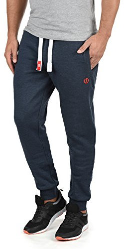 !Solid SDBenn Herren Sweatpants Jogginghose Sporthose mit Fleece-Innenseite Kordelzug Label-Details Baumwollmischung Regular fit, Größe:S, Farbe:Insignia Blue Melange (8991)