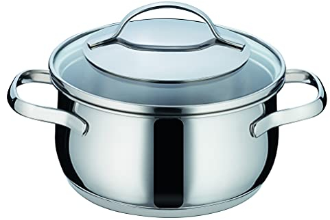 Kelomat Torrano - Mini pentola con coperchio, bassa, diametro: 14 cm, 1,0 litri
