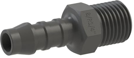 RIEGLER 110947-31.122 Gerader Einschraubstutzen, R 1/8 a., für Schlauch LW 6 mm, PA 6, 1Stk