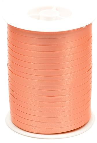 Star Geschenkband Ringelband 5mm x 500m wasserfest - 30 Farben in 5/10/19/31/50mm - Dekoband aus Kunststoff - Polyband zum Anbinden von Luftballons - Schleifenband zum Basteln - Apricot