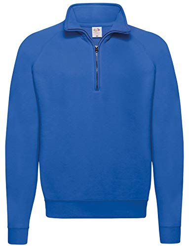 Fruit of the Loom: Zip Neck Sweat 62-114-0, Größe:M;Farbe:Royal