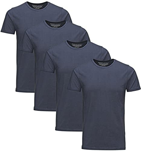 JACK & JONES Herren Jacunderwear Tee 4 Pack T-Shirt