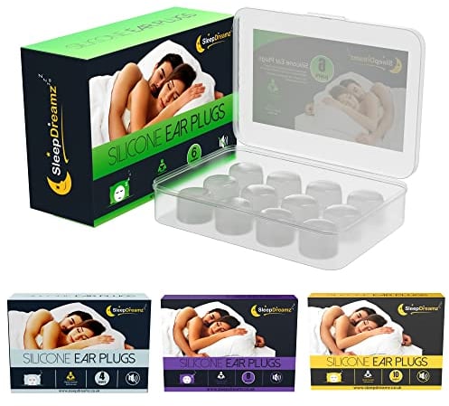 SleepDreamz® Tapones Oidos Dormir – 6 pares – Ofrecen alivio y protección contra ronquidos Cancelacion de otros ruidos fuertes, con Silicona