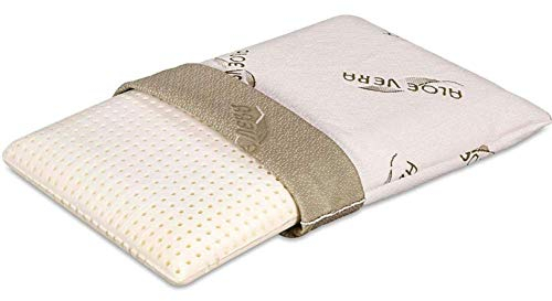 Evergreenweb - Cuscino Letto in Memory Foam 40x70 Basso 9 cm e Lavabile tessuto Morbido