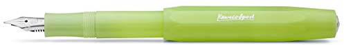 Kaweco FROSTED SPORT Füllhalter Fine Lime I Premium Füllfederhalter für Tintenpatronen mit hochwertiger Stahlfeder I Füllfederhalter 13 cm I Füller in Grün I Federbreite: EF (Extra Fein)