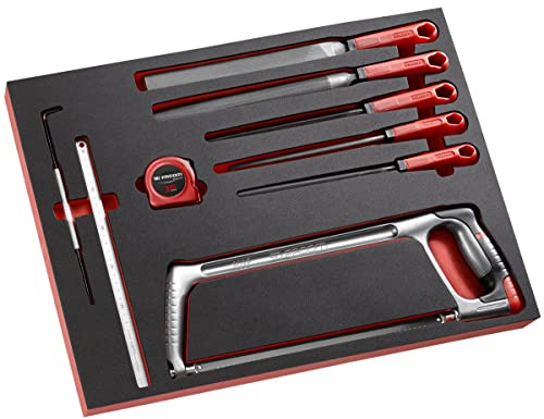 FACOM Module Mousse Scie à Métaux, Mètre à Ruban, Limes - Adapté aux Servantes CHRONO, JET, CHRONO XL, JET XL et JET+ - Matériau Robuste et Durable - Convient pour une Utilisation Professionnelle